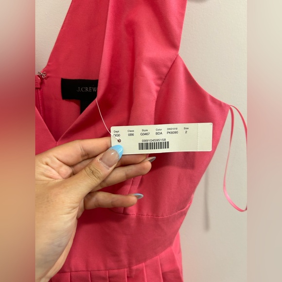 NWT J.Crew V-Neck A-Line Faille Party Dress Size 2 - Picture 6 of 10